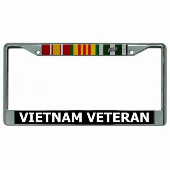 Vietnam Veteran Chrome License Plate Frame