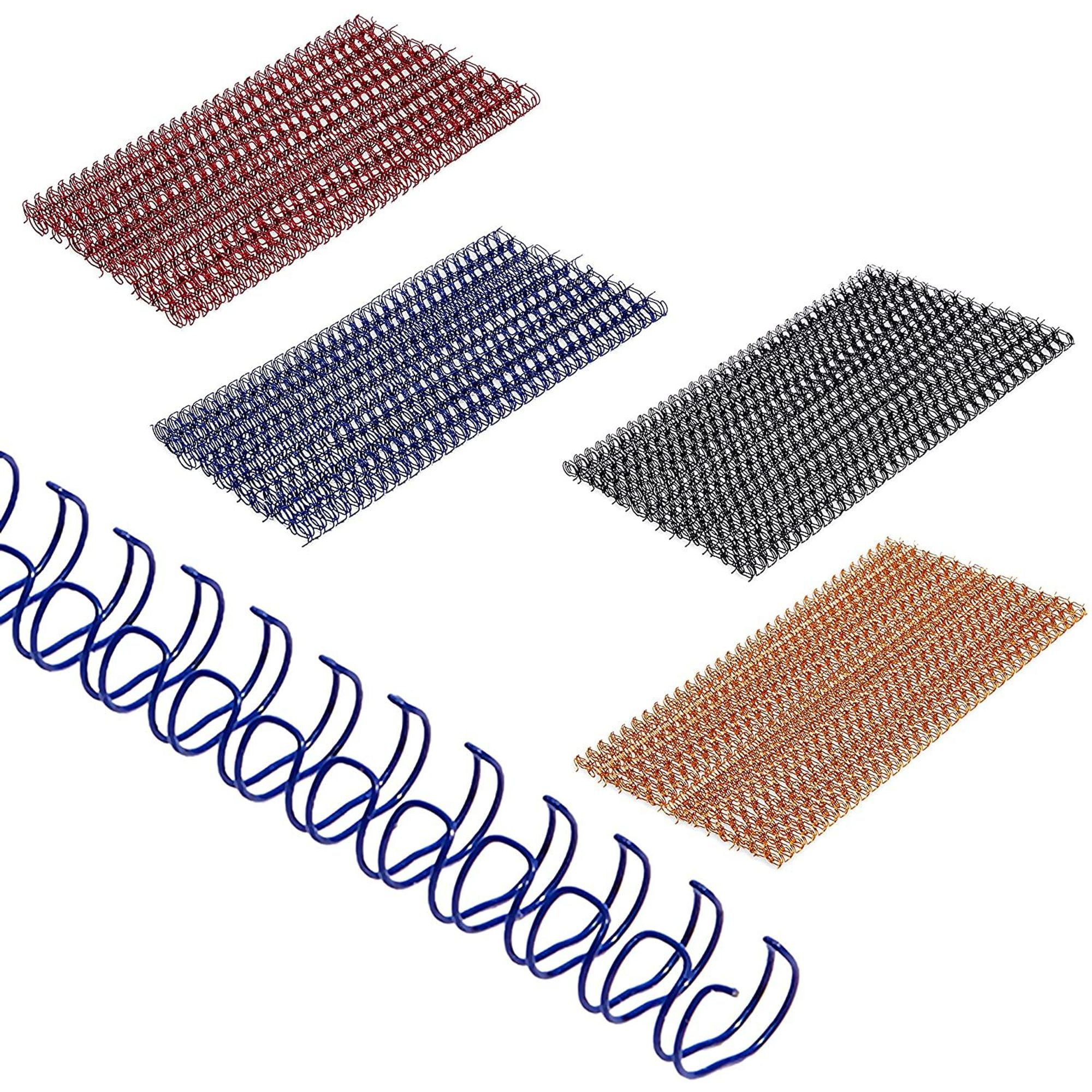 10mm 3/8 inches TruBind Binding Spines/Spirals/Coils 100 per Box 4 to 1 Pitch Blue - 75 Sheet Capacity