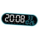 thumbnail image 1 of Reloj de pared LED Reloj de escritorio Adultos Regalo silencioso Reloj despertador multifuncional Control remoto para dormitorio Sala Azul Macarena Despertador, 1 of 8