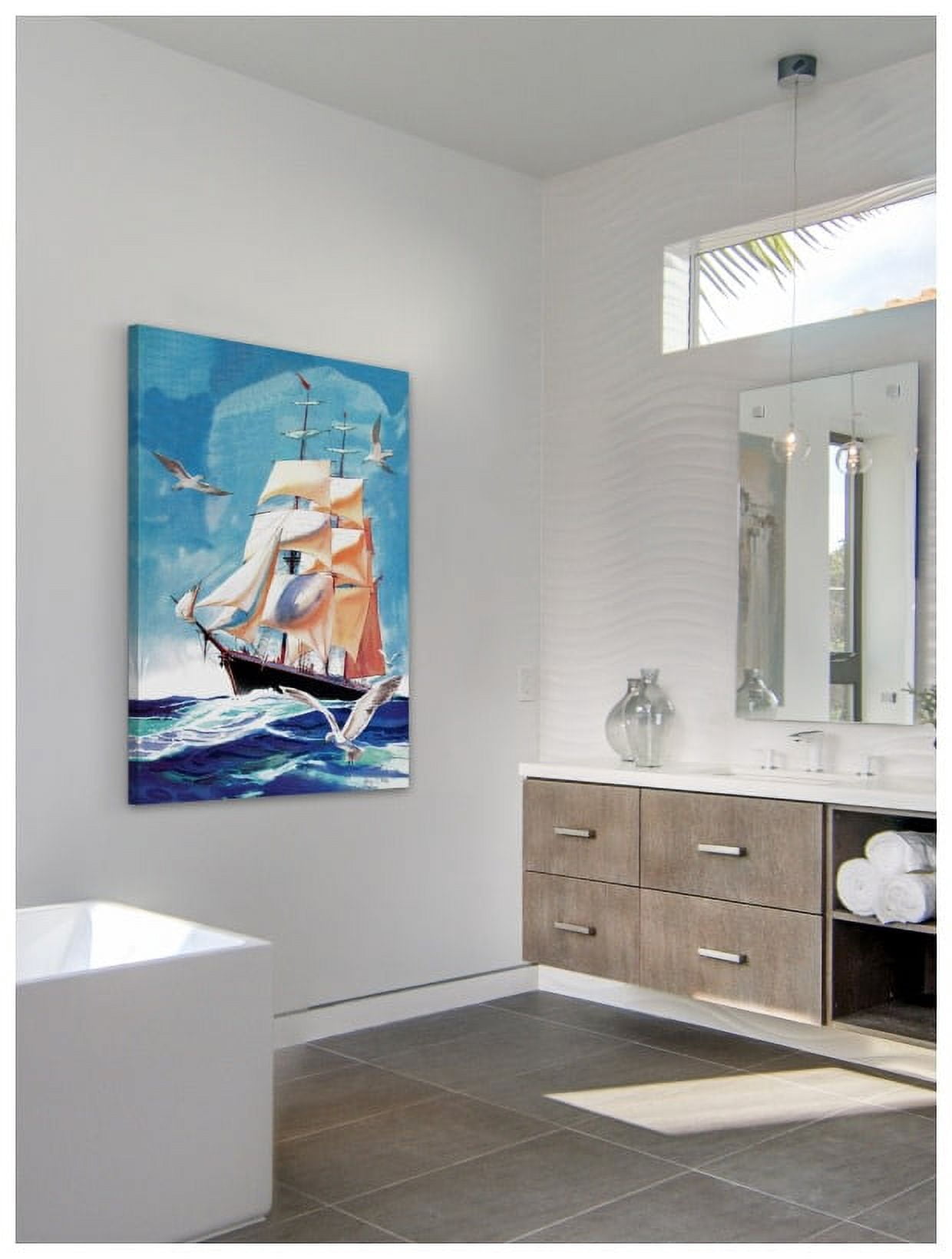 Marmont Hill "Sailing" by Curtis Painting Print on Canvas