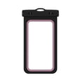 thumbnail image 2 of harmtty Swimming Phone Bag Touch Sensitive 30 Meters Waterproof with Lanyard Swimming Drifting Waterproof Bag Swimming Use,Pink Black, 2 of 8