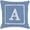 Blue, Medium Gray / Gorin, variant on Hauteloom Windygates Throw Pillow