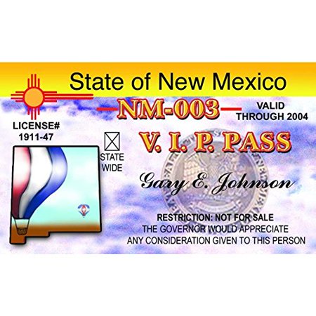 Signs 4 Fun Parody ID | New Mexico VIP Driver’s License | Fake ID Novelty Card | Collectible Trading Card Driver’s License | Novelty Gift for Holidays | Made in The USA