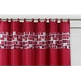 thumbnail image 2 of Complete 15pc Square Design Mosaic Burgundy Color Bathroom Set Banded Rubber Backing 2 Rug Bath Mats With Fabric Shower Curtain with Hooks, 2 of 2