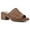 Whiskey Burnished, variant on Corley Women's Heeled Slide Sandals Color: Dark Blue Burnished Size: 7.5