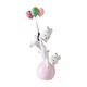 thumbnail image 1 of Figura de conejito con globo, adorno de conejito volador para mueble de TV de sala de estar Rosa, 1 of 9
