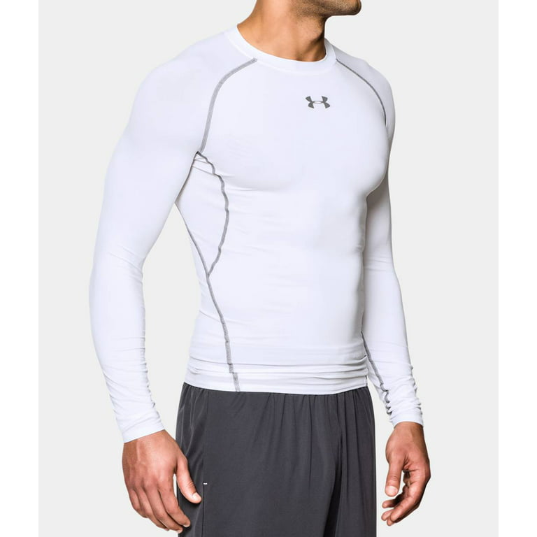 uitbreiden groei Kamer Under Armour Men's HeatGear Armour Compression Long-Sleeve T-Shirt , White  (100)/Graphite , XX-Large - Walmart.com