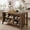 Rustic Brown, variant on Fnova 59" Large Kitchen Island with Storage and Seating, 3-Tier Farmhouse Stationary Island Table, Counter Height Coffee Bar Table, Rustic Brown