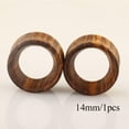 thumbnail image 4 of GKNET Wooden Ear Plugs Gauges Earrings Punk Flesh Tunnel Expanders Piercing Delicate Jewelry US-Coffee-12mm, 4 of 9
