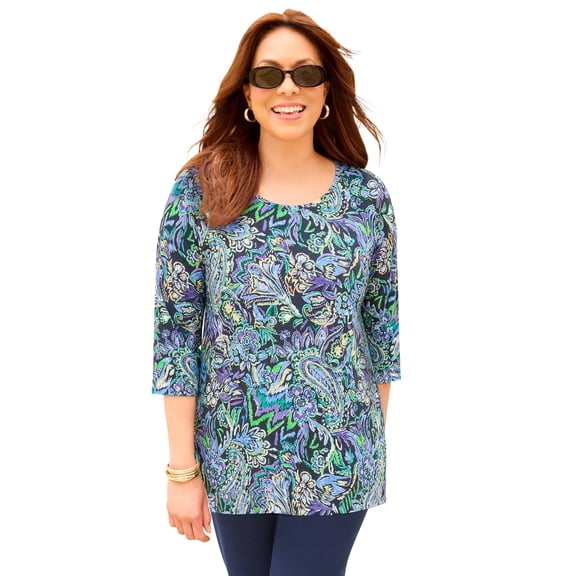 Catherines Women's Plus Size Suprema Feather Together Tee