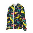 thumbnail image 2 of KLL Colorful Sharks Print Men's Women’s UPF 50+ Sun Protection Outdoor Hoodie Jacket Long Sleeve Fishing Hiking Performance Shirt-Large, 2 of 6