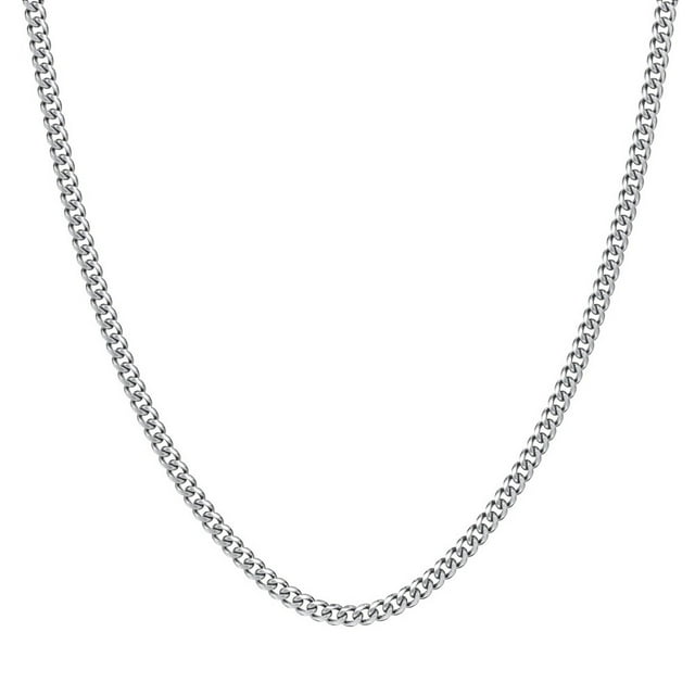 Collier Chaîne Cubaine pour Homme de 22 Pouces en Acier Inoxydable - 5 mm