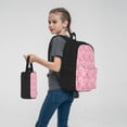thumbnail image 5 of Lafuoo pink heart Pattern Pocket Backpack Messenger Lunch Bag Pencil Bag Three-Piece Set, Travel Bag Sports Bag Suitable for Men and Women-One Size, 5 of 7