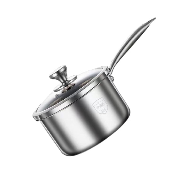 Momihoom Premium Stainless Steel Saucepan with Tempered Glass Lid, Heavy-Duty Cookware for Home Kitchens