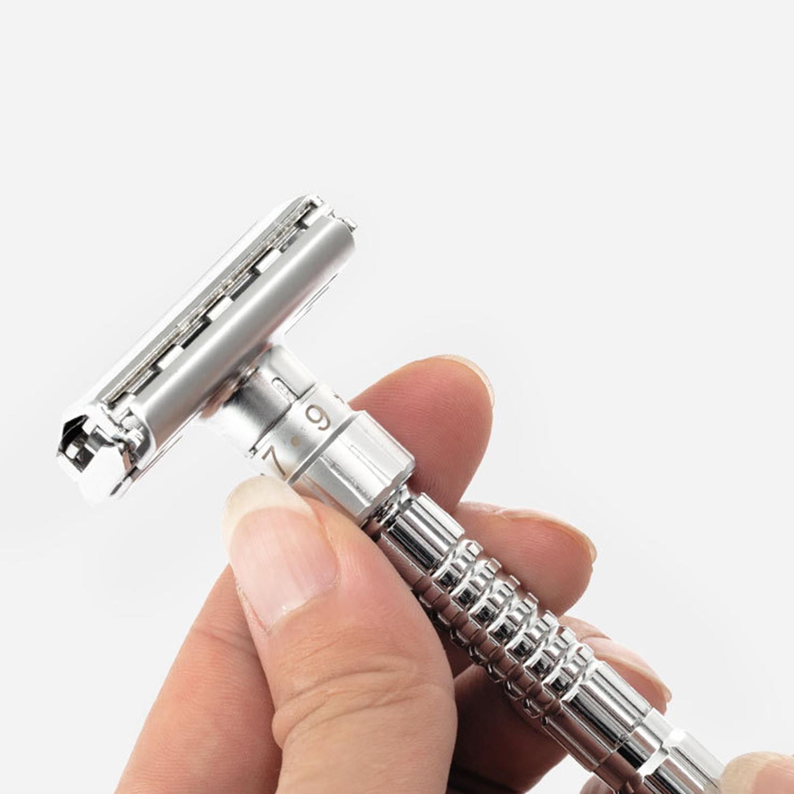 Zxpjkyu Double Edge Safety Razor Plated Reusable Double Edge Razor Beard Shaving for Men