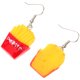 thumbnail image 4 of EeaseMX 1 par de pendientes interesantes, pendientes decorativos con forma de papas fritas, regalo, 4 of 7
