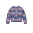 thumbnail image 2 of Planet Gold Girls Bow Print Ombre Sweater, Sizes 4-18, 2 of 6