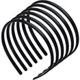 thumbnail image 1 of 6 Pieces Plastic Plain Headbands Teeth Comb Headbands Skinny Hair Bands Headbands For Women Girls (rubber Blac, 1 of 4
