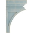 thumbnail image 2 of Ekena Millwork 3 1/2"W x 3 3/4"D x 6"H Mini Nevio Wood Vintage Decor Corbel, Driftwood Blue, 2 of 6