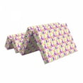 thumbnail image 2 of Natural Foldable Mattress, Botanic Leaf Pattern, 74.8" x 35.4", Pink Purple Lime Green, by Ambesonne, 2 of 6