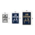 thumbnail image 5 of Signs ByLITA Portrait Round Lab Station Sign (Brushed Silver) - Large, 5 of 7