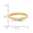 thumbnail image 3 of 14k Yellow Gold 3mm Milgrain Half Round Comfort Fit Wedding Band Size 11.5 MC030, 3 of 5