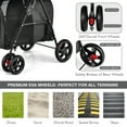 thumbnail image 6 of Gymax 4-in-1 Double Pet Stroller w/ Detachable Carrier Travel Carriage for Cats Black, 6 of 9