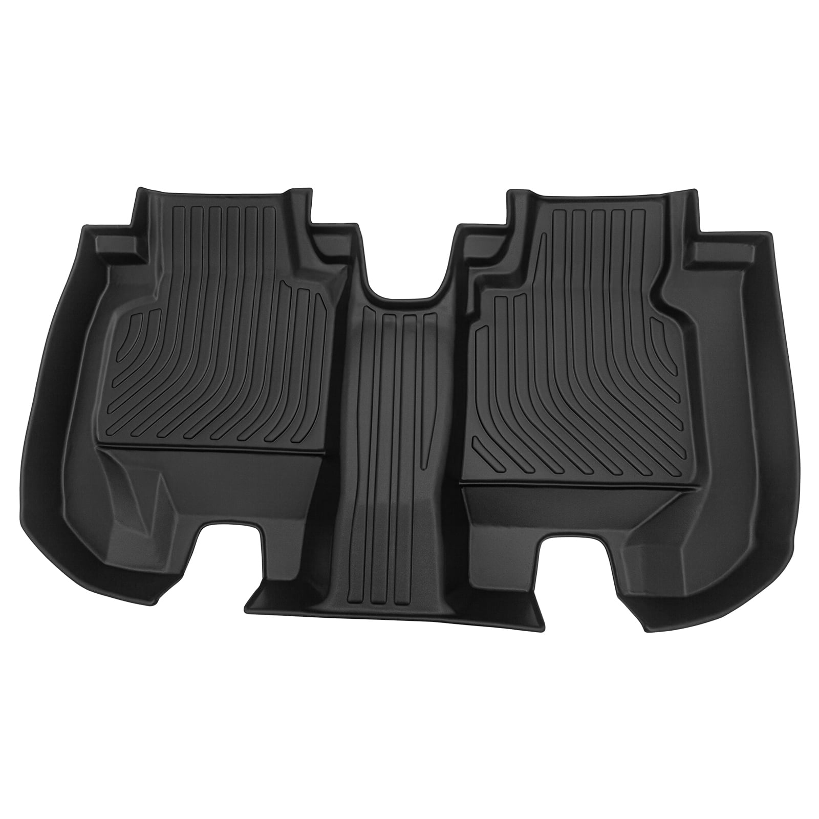 All-Weather Rubber Floor , Black Car Floor Liners for Interior Protection-Car Floor Mats, All-Weather TPE Rubber Floor Mats Black