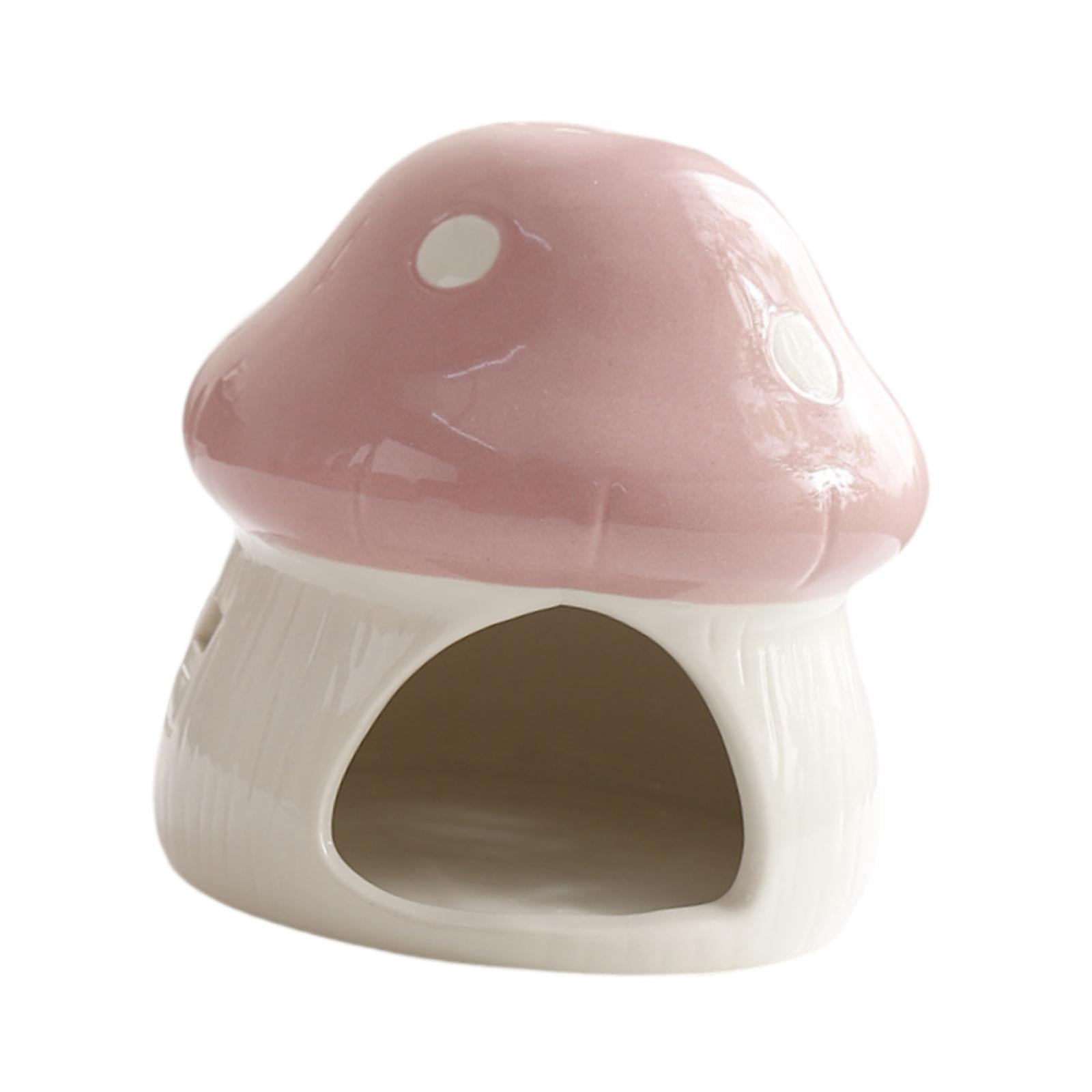 Bvdfgk Ceramic Hamster House Cave Creative Indoor Hideaway House Guinea Pig Hideout for Pink