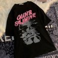 thumbnail image 3 of Camiseta de manga corta con estampado de letras para hombre y mujer, ropa de calle de gran tamaño, estilo Hip Hop, Vintage, holgada, Verano, 3 of 5
