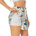 thumbnail image 2 of Disketp Dinosaur Print Women's Shorts Workout Shorts for Athletic Gym Running Shorts with Phone Pockets Large, 2 of 8
