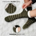 thumbnail image 2 of BambooMN Men's Cabin Double Layer Thick Soft Warm Fuzzy Comfy Home Socks, 3 Pairs Asst C, Extra Large, 2 of 5