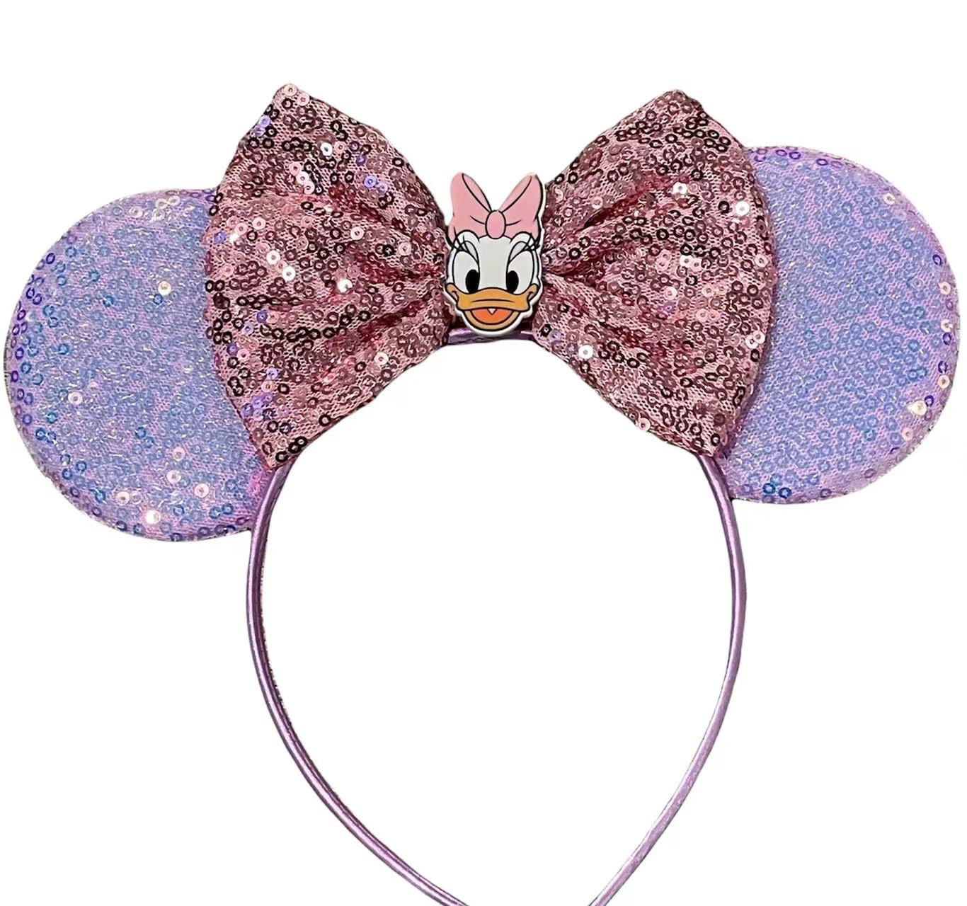 SHDR Purple minnie mouse ear Headband sequined Disneyland Disney Park 