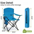 thumbnail image 6 of FREESKY Camping Chair 2 Pack Outdoor Folding Chairs with Cooler Bag & Side Pocket Portable Lightweight Chair, Blue, 6 of 9