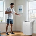 thumbnail image 5 of LG 10,200 BTU (DOE) 115-Volt Smart Portable Air Conditioner with Dehumidifier Function and LCD Remote, 450 sq. ft., LP1025WSSM, 5 of 21
