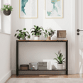 thumbnail image 2 of Industrial Console Table – 42.9" Skinny 2-Tier Sofa Table with Shelf, Narrow Entryway Storage, Metal Frame, 2 of 7