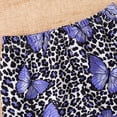 thumbnail image 6 of larppty Girls 2-Piece Outfit Set, Purple Butterfly Print Short Sleeve T-Shirt & Leopard Print Shorts, Soft Kids Casual Clothes for Play & Daily Wear（Purple， 18-24 Months）, 6 of 7