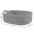 thumbnail image 2 of Rectangular Cotton Rope Storage Basket Toy Storage Basket Bathroom Storage Basket, B/YY, 2 of 5
