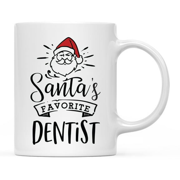 Koyal Wholesale Santa Claus Ceramic Coffee Mug, Santa's Favorite Dentist