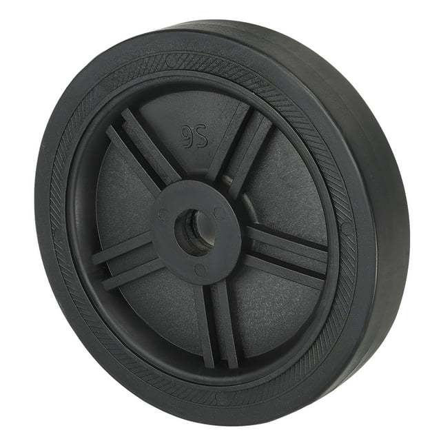 Unique Bargains 6" Universal Air Compressor Wheel with 0.7" Hole for Easy Mobility, Black