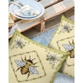 thumbnail image 2 of Pack of 2 Outdoor Pillow Covers, Vintage Ombre White Daisy and Bees Waterproof Square Throw Pillowcase Cushion Decorative Pillow Covers for Couch Patio Tent, 18x18 in, 2 of 6