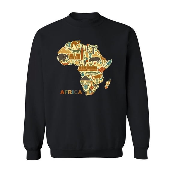 A Cave Painting In A Map Shape Sweatshirt Women -Image by Shutterstock, Female Large