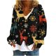 thumbnail image 2 of Puntoco Chaqueta Informal Con Botones Y Estampado Navideño Para Mujer, 2 of 5