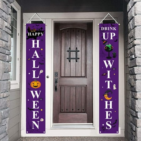 Décorations Porte Halloween En Tissu Effrayant, 2,15 X 10 M, En