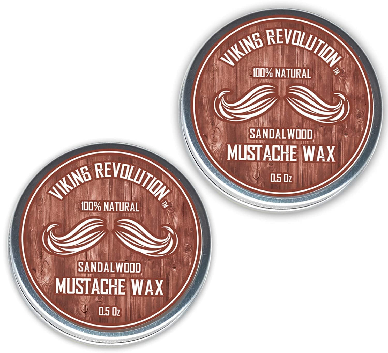 Mustache Wax 2 Pack Beard & Moustache Wax for Men Strong Hold Helps Train Tame & Style