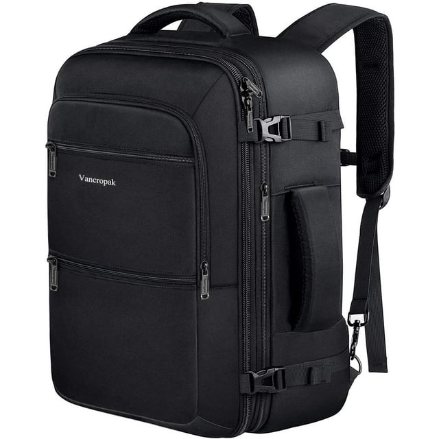 Vancropak Carry On Backpack, 40L Expandable Extra Large Travel Backpack, Flight Approved Water Resistant Luggage Suitcase Daypack, Lightweight Colleg