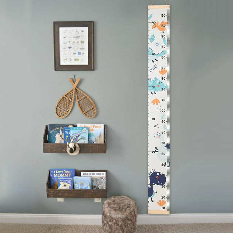 VICOODA Baby Height Growth Chart Hanging Rulers Kids Room Wall Wood Frame Fabric  Ruler Room Decoration Children Room Decor Wall Hanging Height Measure Ruler  Gifts 