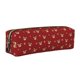 thumbnail image 1 of Disketp Reindeer Faces Festive Red Estuche de Lápices de Cuero con Cierre, Estuche Compacto para Papelería, Bolígrafos y Accesorios Pequeños, 1 of 7