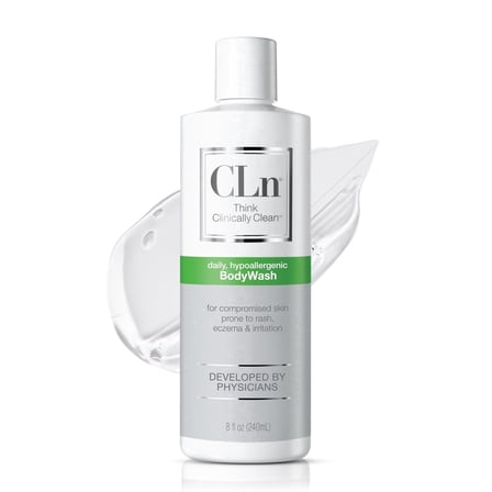 CLn BodyWash, 8 fl oz, Skin Cleanser, Hydrating Body Wash for Skin Prone to Eczema and Dermatitis