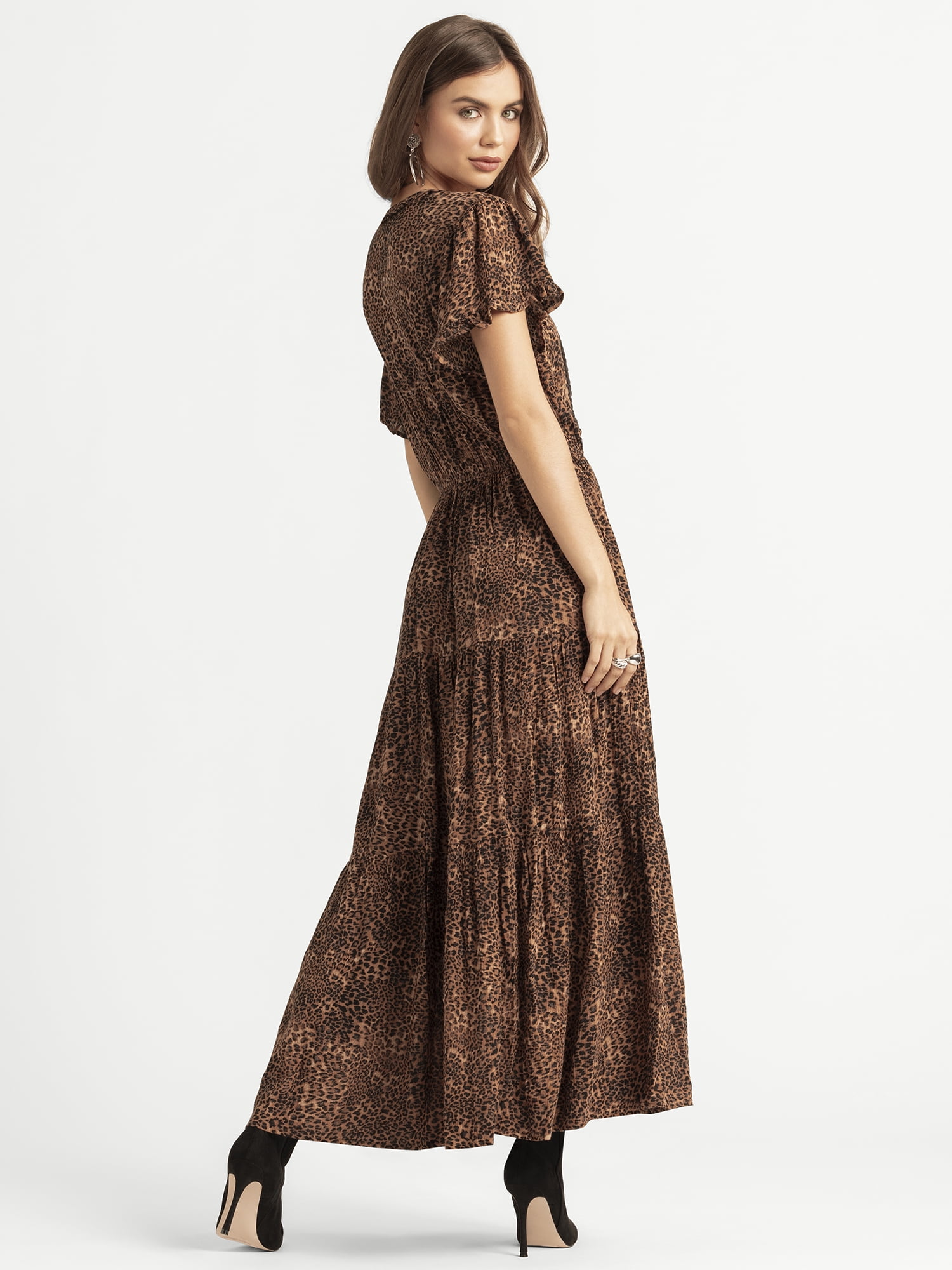 chinese dress ladies Clarice Maxi Dress in Obsidian Wispy Ditsies